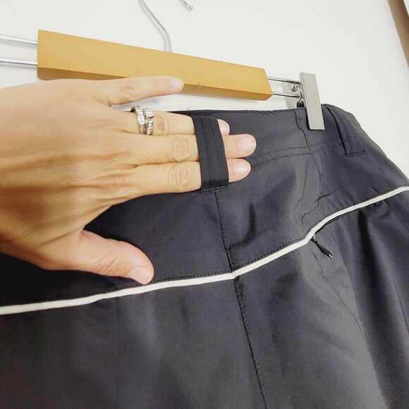 NIVO Women's Black Zipped Back Pockets Outerwear Mid-Rise Wide Leg Pants Size 14 - Picture 9 of 16